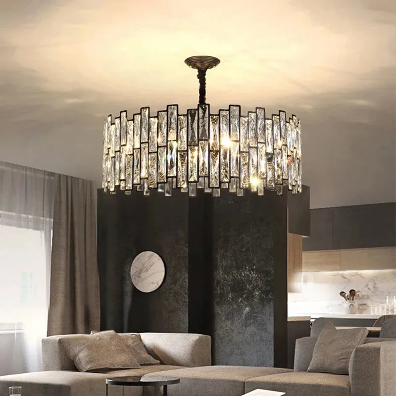 2023 New Nordic Modern Ceiling Chandelier Luxury Home Lighting Bedroom Dining Living Room Crystal Pendant Lamp Led Ring Light