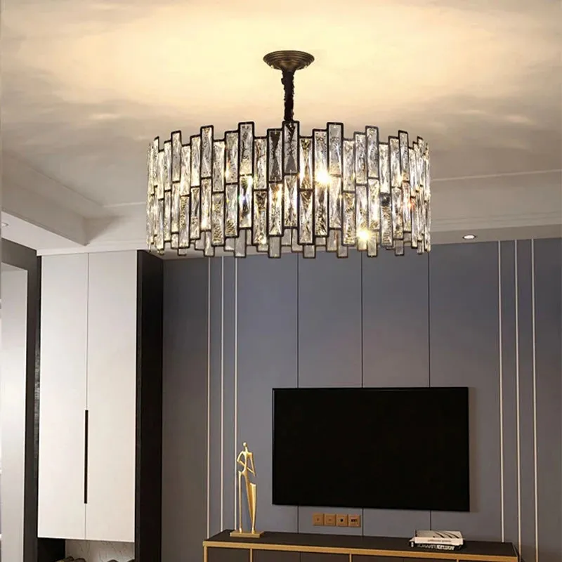 2023 New Nordic Modern Ceiling Chandelier Luxury Home Lighting Bedroom Dining Living Room Crystal Pendant Lamp Led Ring Light