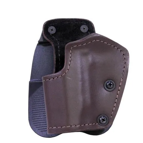 3 Layer Synthetic Leather Paddle Holster - 1911 Colt Commander with 4" Barrel, Brown, Left Hand