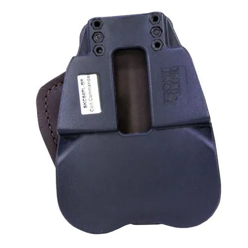 3 Layer Synthetic Leather Paddle Holster - 1911 Colt Commander with 4" Barrel, Brown, Left Hand