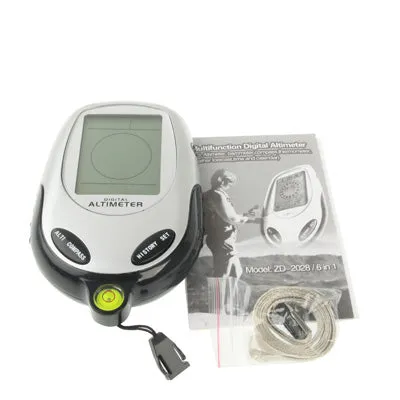 6 in 1 (Altimeter, Barometer, Compass, Thermoeter, Time & Calendar) Multifunction Digital Compass