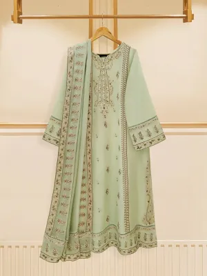 Agha Noor Pistachio Green Embroidered Jacquard 2-Piece (Shirt   Dupatta)