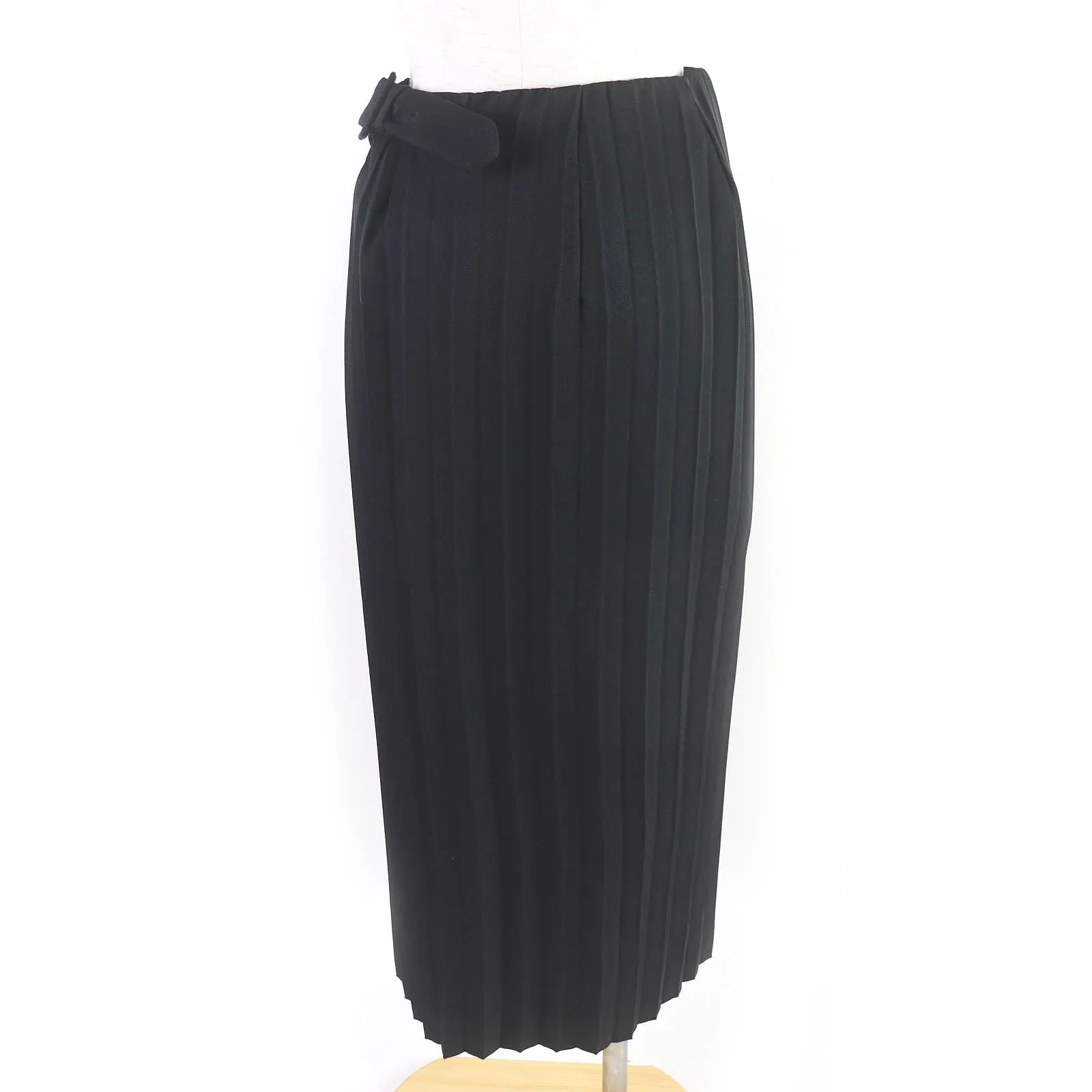 Balenciaga Belted Long Pleated Wrap Skirt 34