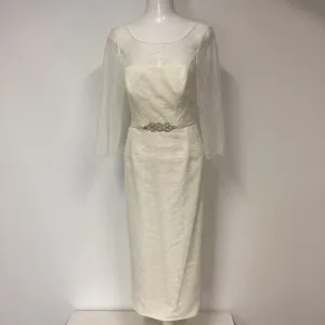 BNWT Monsoon Bridal Ivory Lace Pencil Dress with Belt Size 14