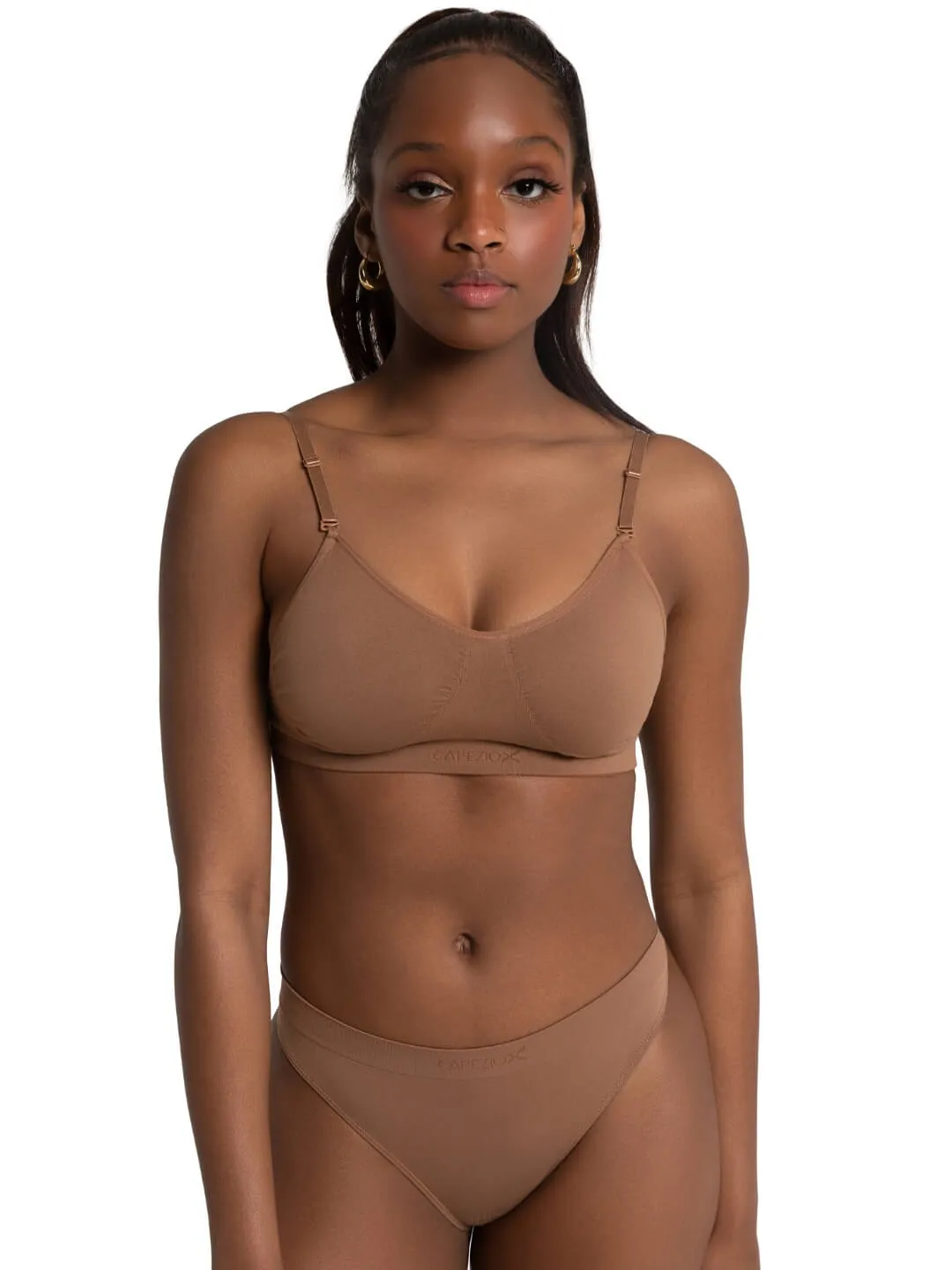 CAPEZIO SEAMLESS CLEAR BACK BRA (MOK)