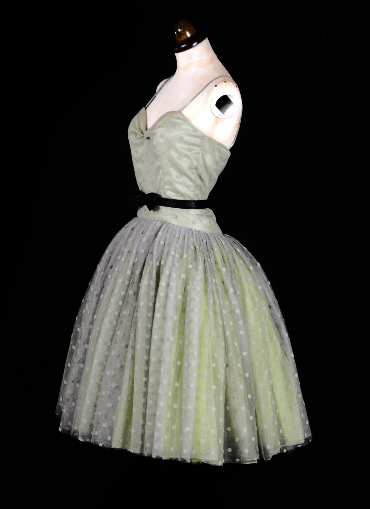 Carrie - Green Dotty Tulle Prom Dress