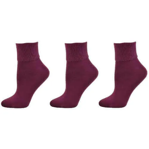 Classic Ribbed Single Cuff Pima Cotton 3 Pairs School Uniform Socks