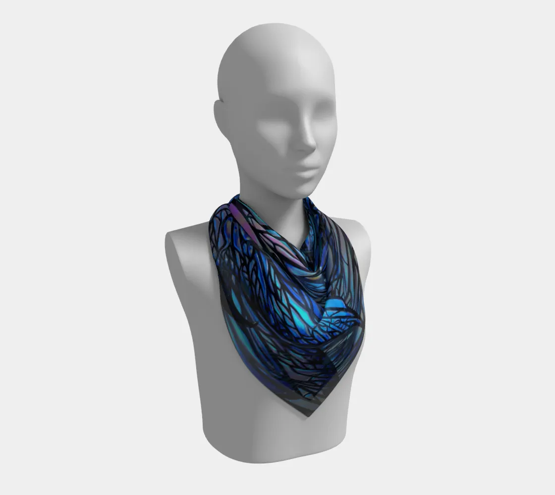 'Colette' Pixish Fairy Wing Square Scarf / Fabric, Made to Order