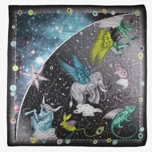 Constellation Silk Chiffon Scarf