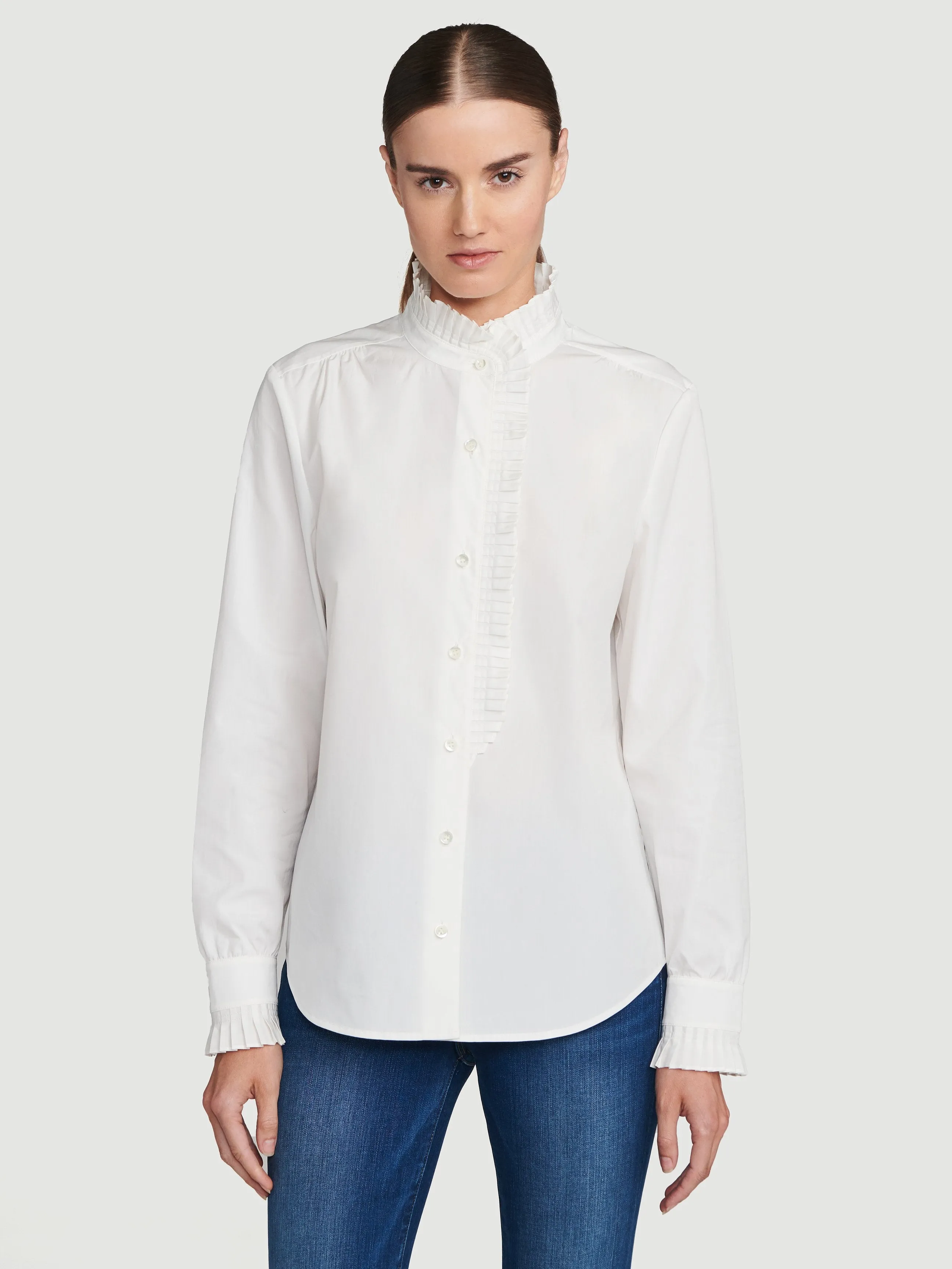 Easy Pleated Top -- Blanc