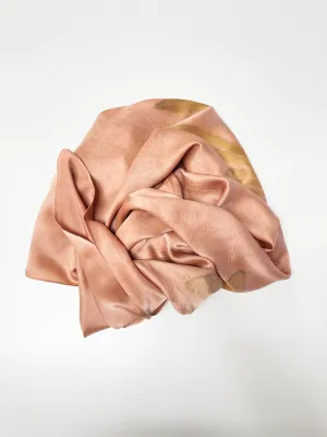 Ecoprinted Silk Scarf - Hazelnut