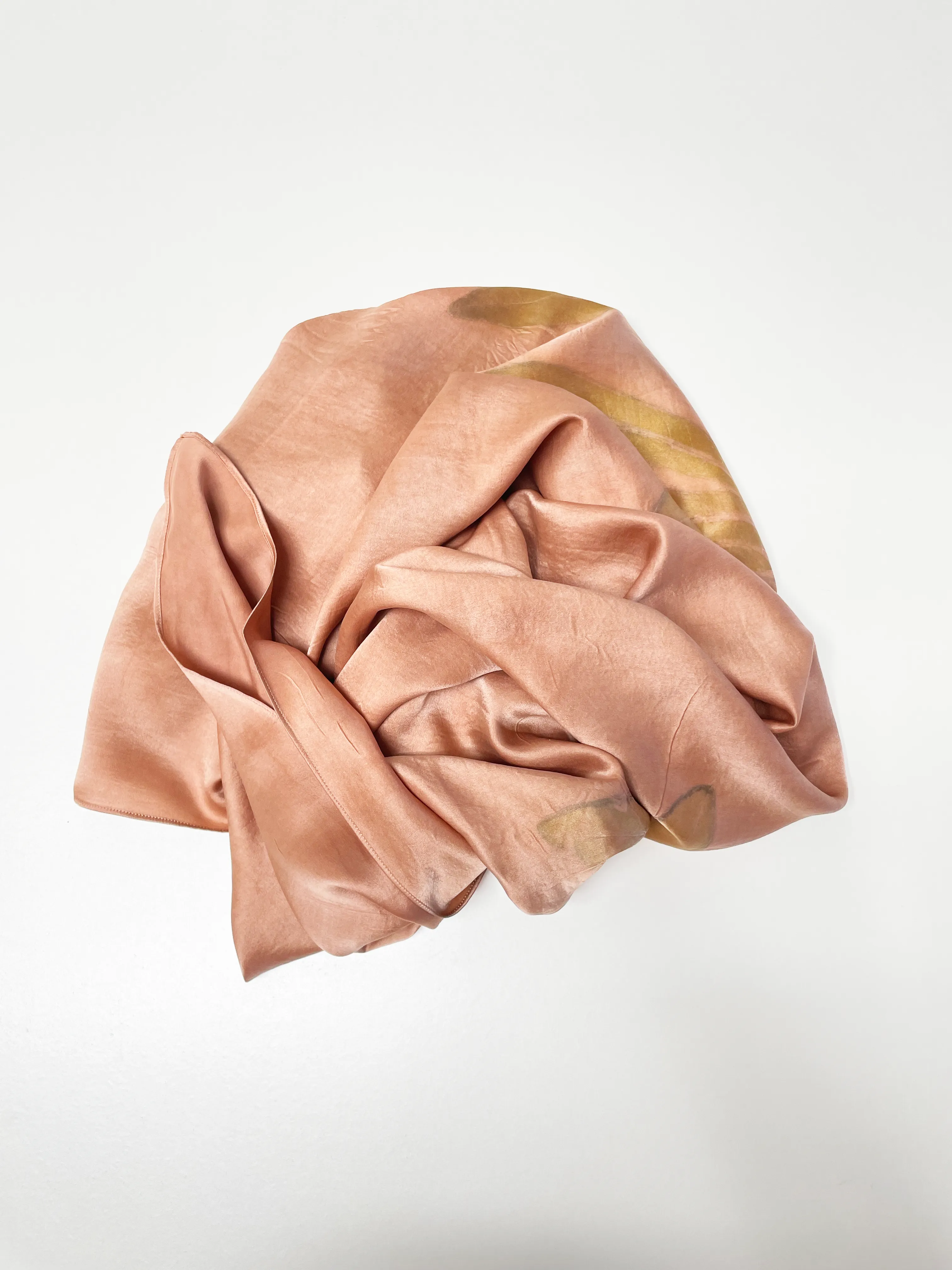 Ecoprinted Silk Scarf - Hazelnut