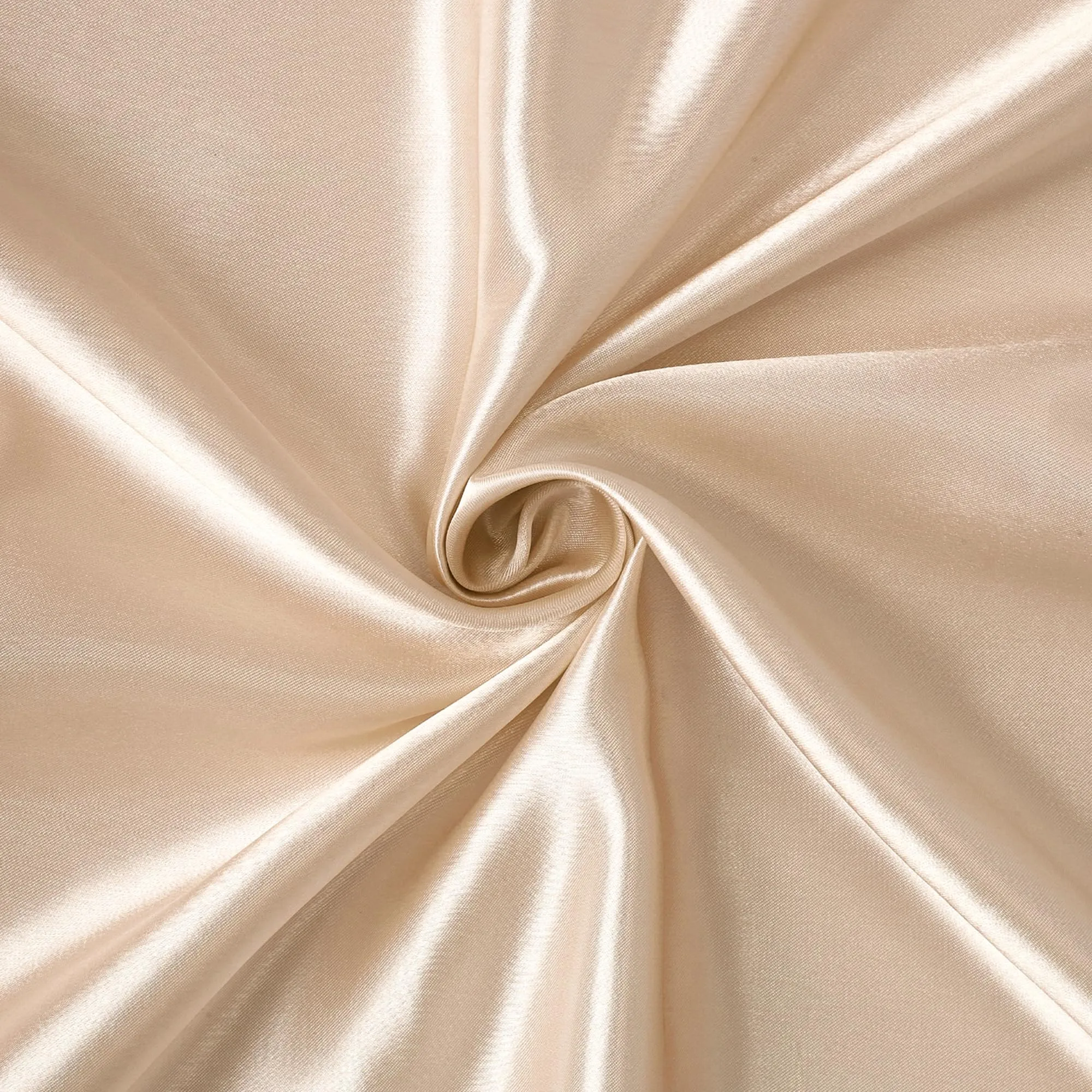 Encasa XO Cream Silky Satin Fabric Material by Meter | 110 Cm Width, Silk & Shiny Fabrics | Fabric for Scrunchies, Dress, Pillowcases, Pajamas, Evening Dress, DIY | (1 Meter)