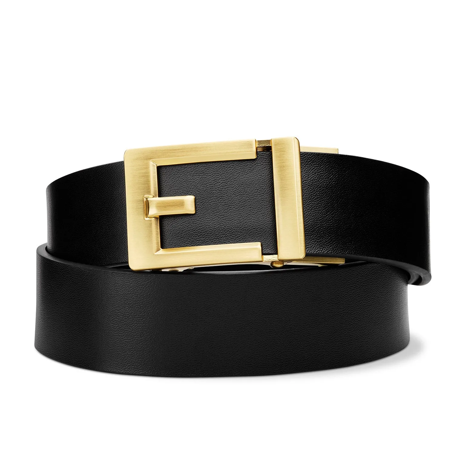 EXPRESS BRASS BUCKLE  |  CLASSIC LEATHER BELT 1.37"