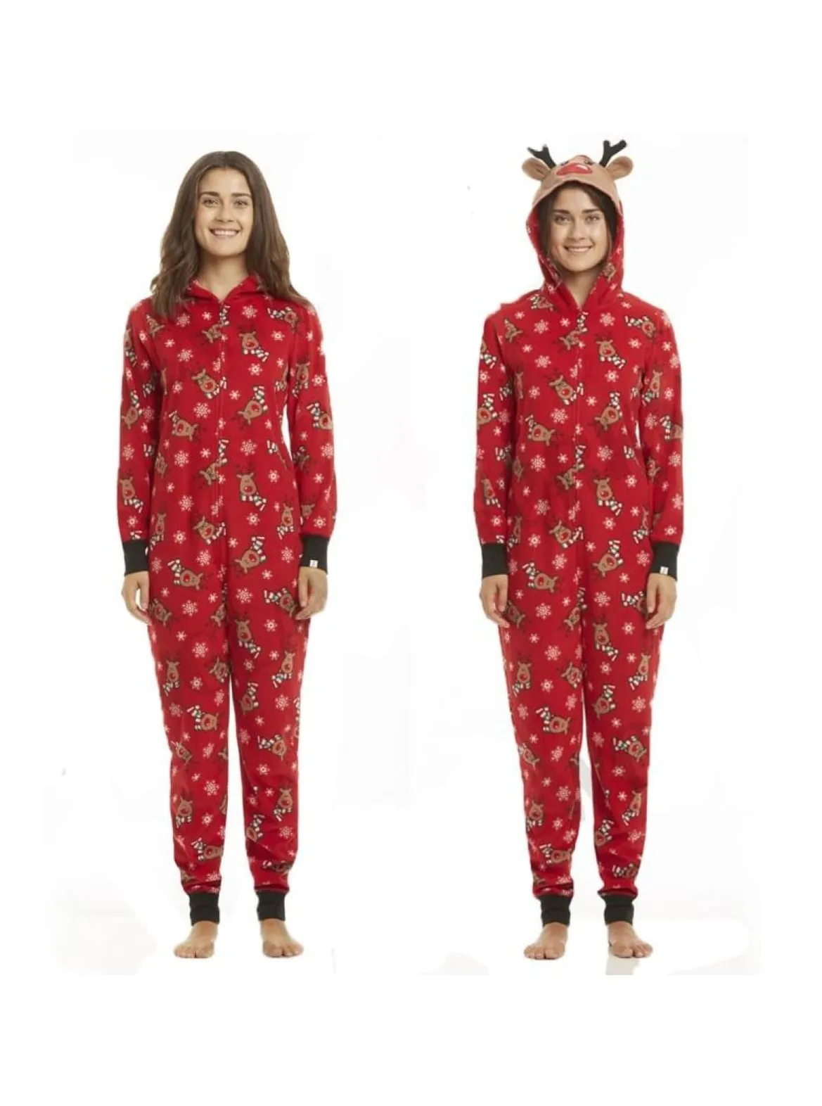 Family Christmas Holiday Reindeer Onesie Pajamas