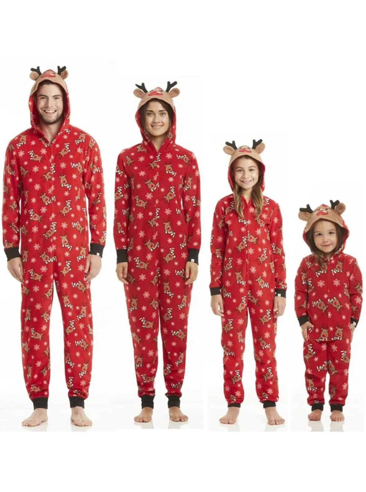 Family Christmas Holiday Reindeer Onesie Pajamas