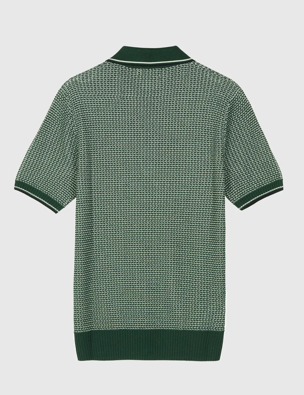 Fred Perry Texture Knit Shirt - Tartan Green