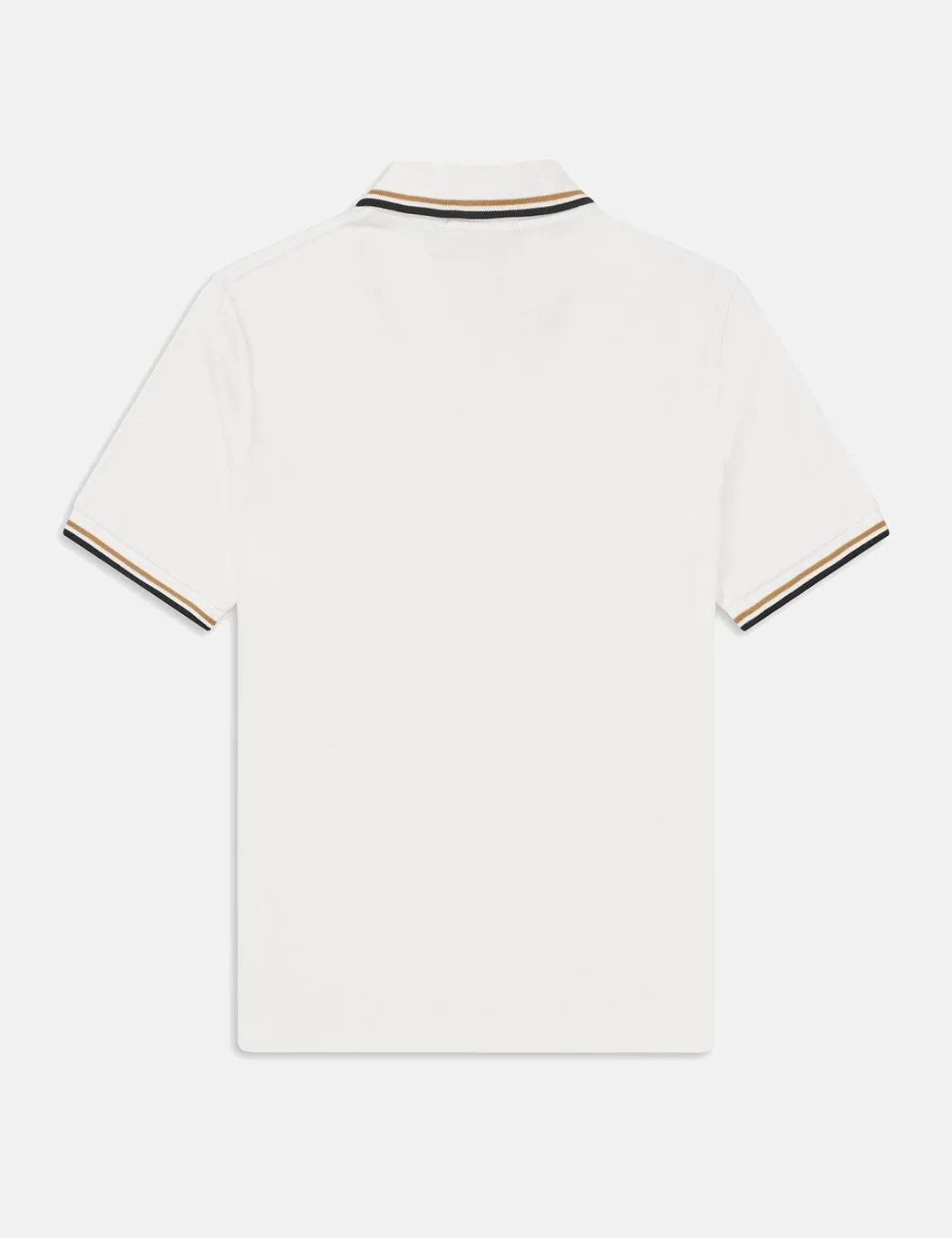 Fred Perry Twin Tipped Polo Shirt - Snow White/Gold/Black