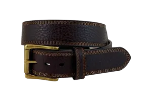 Gem Dandy Men's Dark Brown Genuine Leather belt