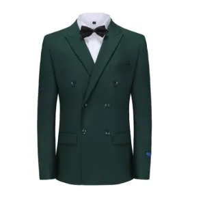 Gino Vitale Slim Fit Double Breasted Two Piece Suit - Hunter Green