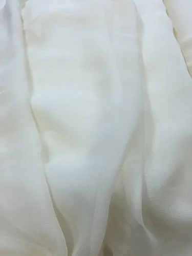 Grab Bag - Silk Chiffon - 18mm 54-inches Wide Natural White Silk Double Georgette Close-Out Only One Piece Left!