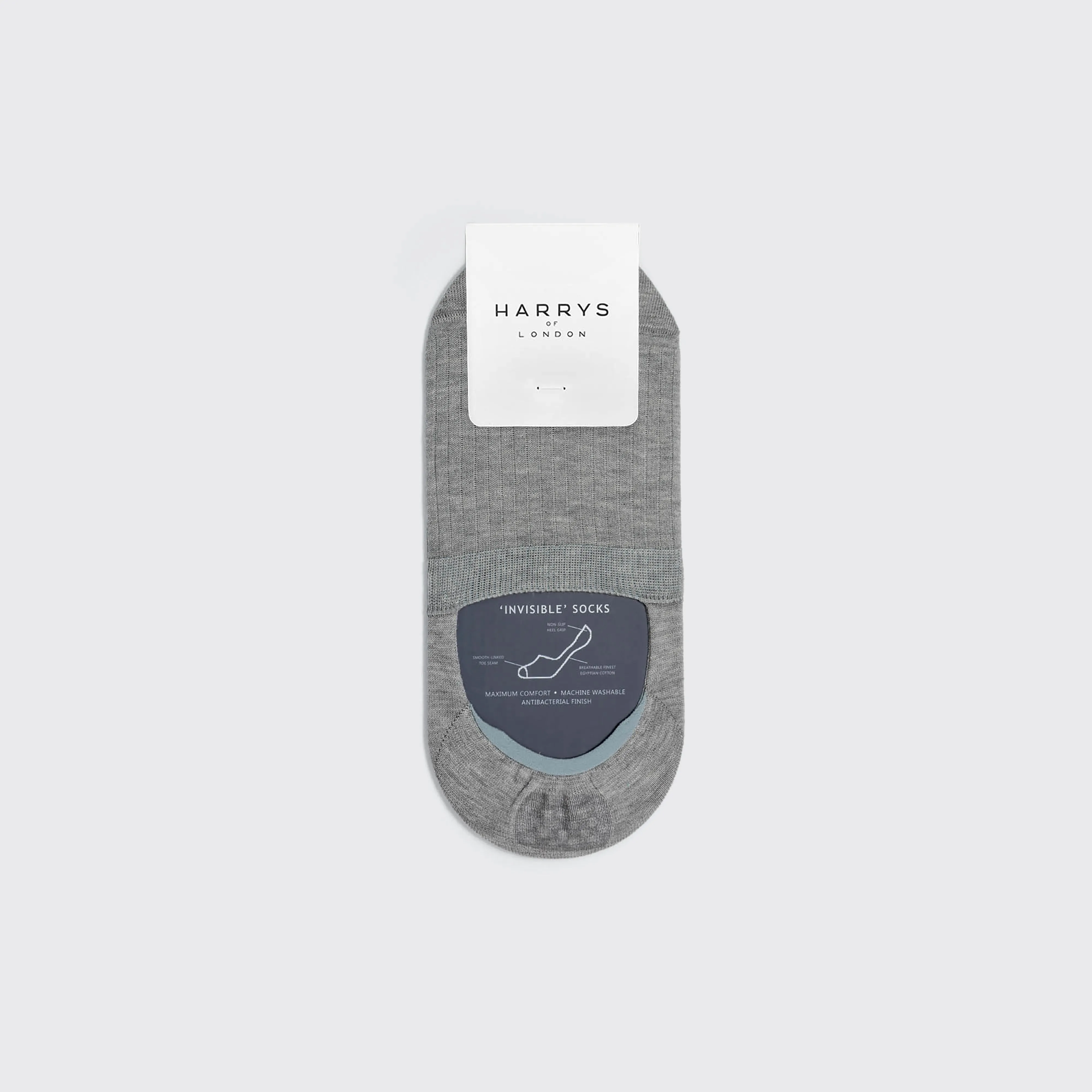 Invisible Cotton Grey Socks