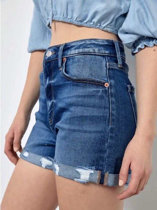 Isla High Rise Double Cuffed Shorts