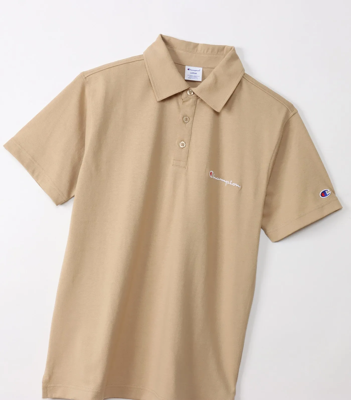 Japan Short Sleeve Polo Shirt Sand Beige