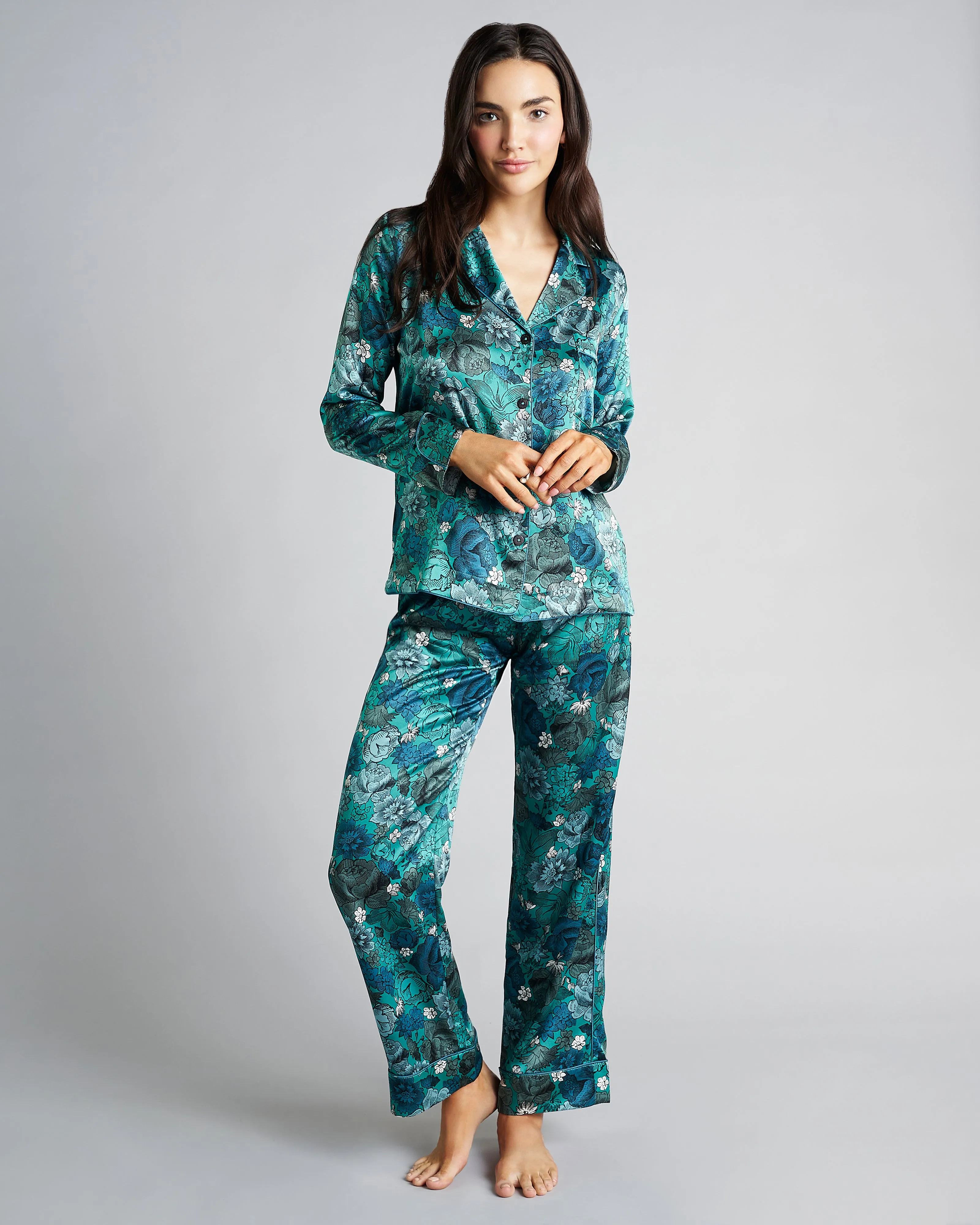 Jardin de Nuit Silk Pajamas