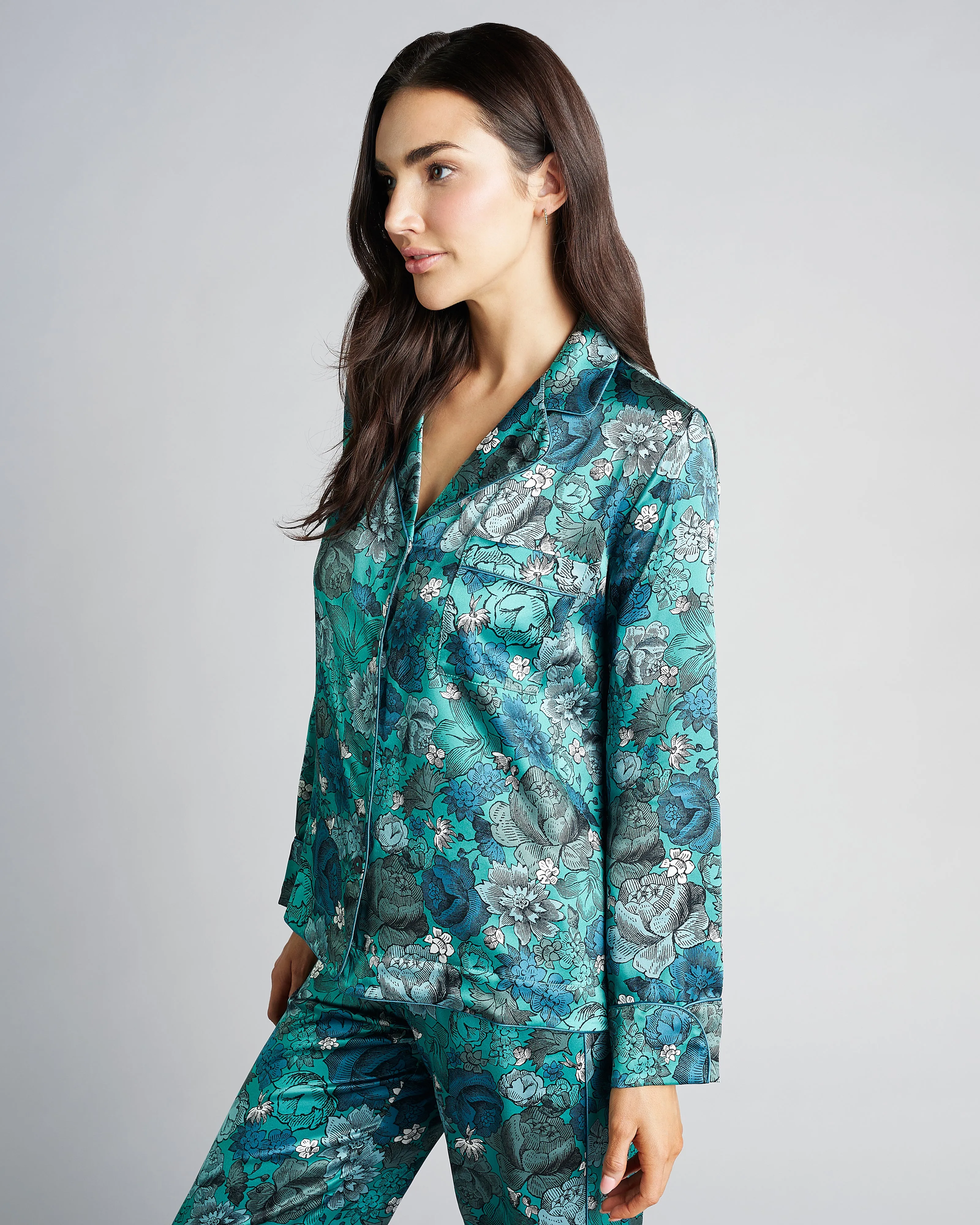 Jardin de Nuit Silk Pajamas