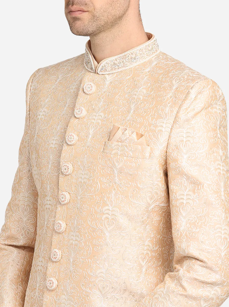 Light Peach Sherwani | Azania