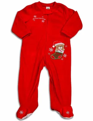 Little Me - Baby Girls Long Sleeve Santa Claus Pajamas