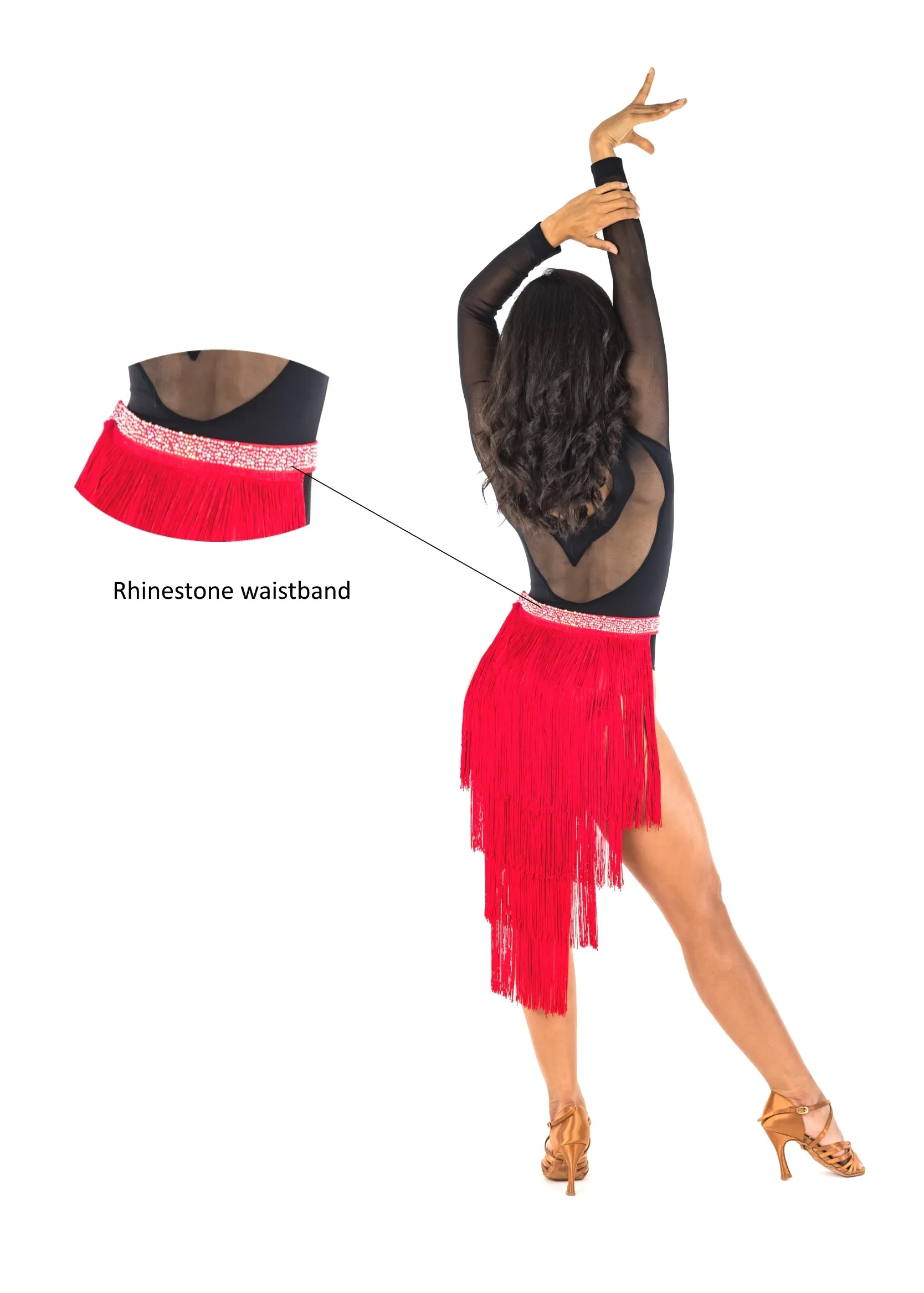 Long Fringe Dance Skirt (CW130)