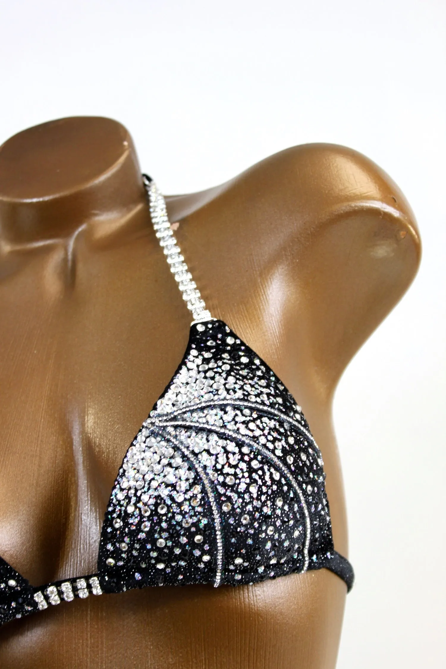 Luxury Velvet Sparkle Figure Competition Suit