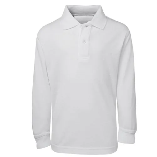 Malcom Plain Cotton Blend Long Sleeve Polo Shirt.