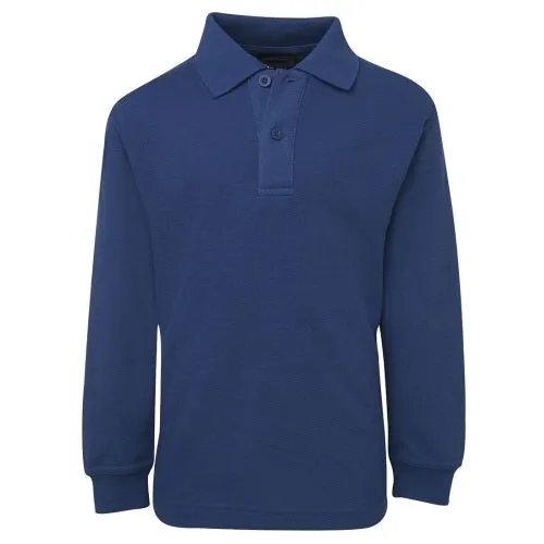 Malcom Plain Cotton Blend Long Sleeve Polo Shirt.