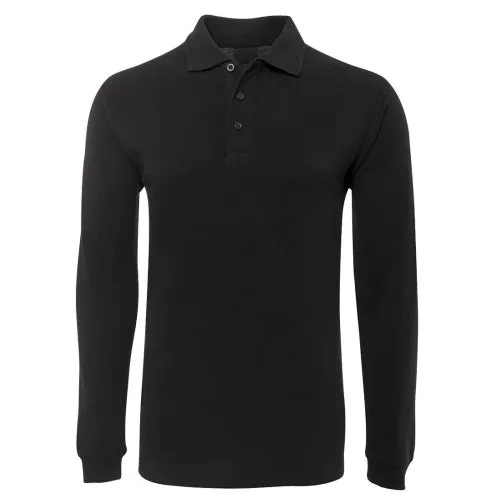 Malcom Plain Cotton Blend Long Sleeve Polo Shirt.