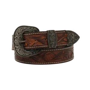 M&f Men's Nocona Hdx Floral Tooled Brown Belt