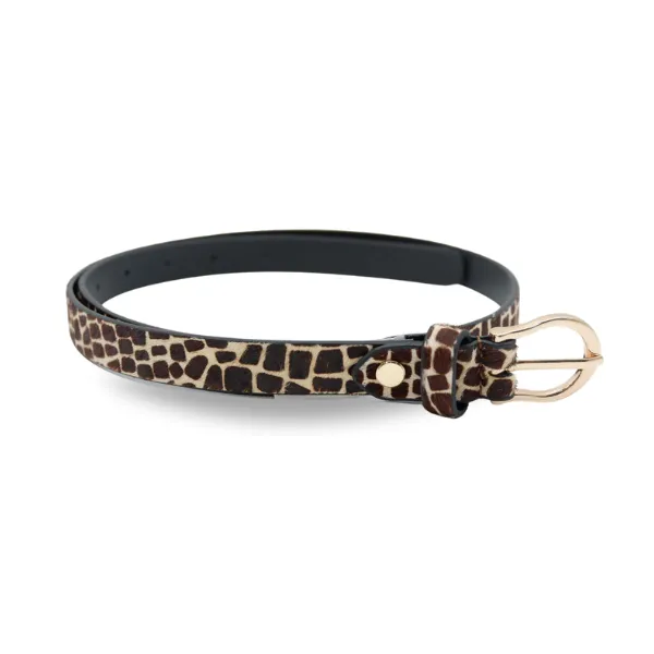 MARBLE - Women's Leopard Print Genuine Leather Belt