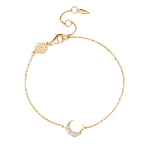 Moonstone Gold Petite Moon Bracelet