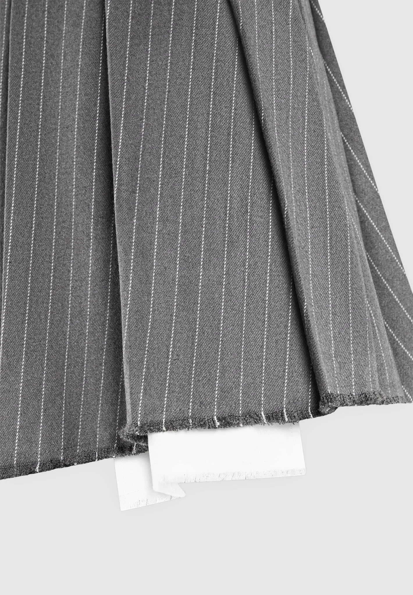 Pinstripe Pleated Skort - Grey Pinstripe