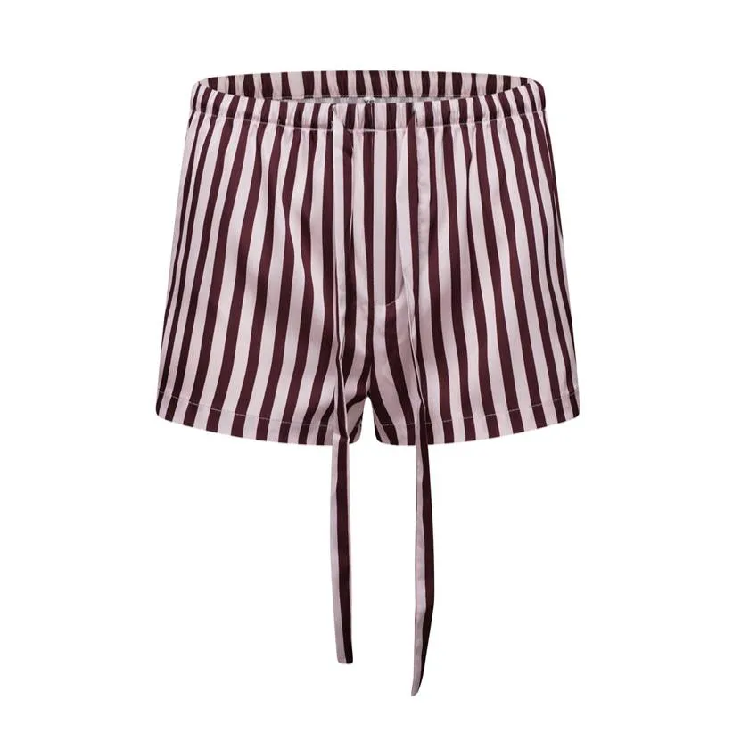 Satin Stretch Short - Cherry Stripe