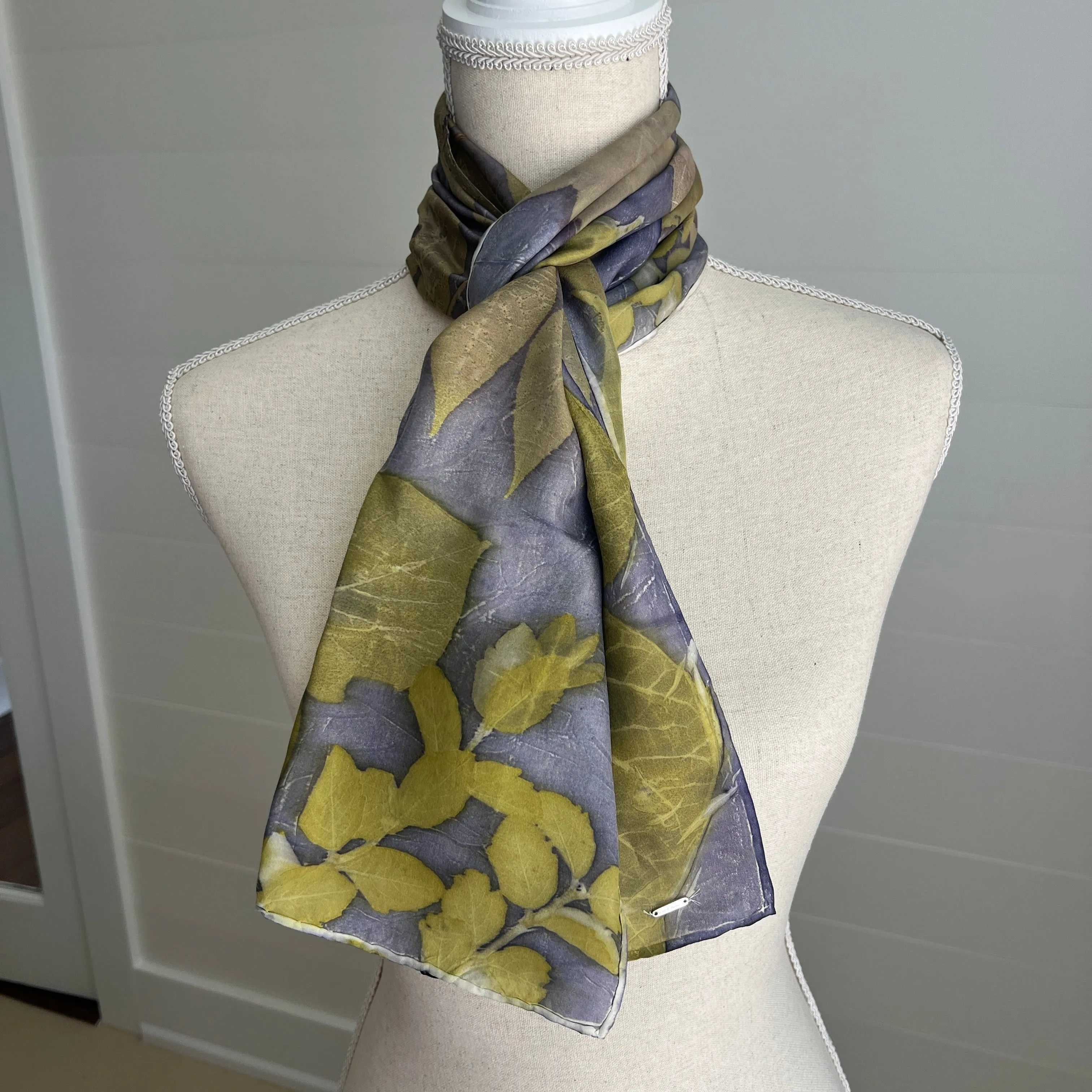 Silk Scarf | "Sandy" Dark Logwood