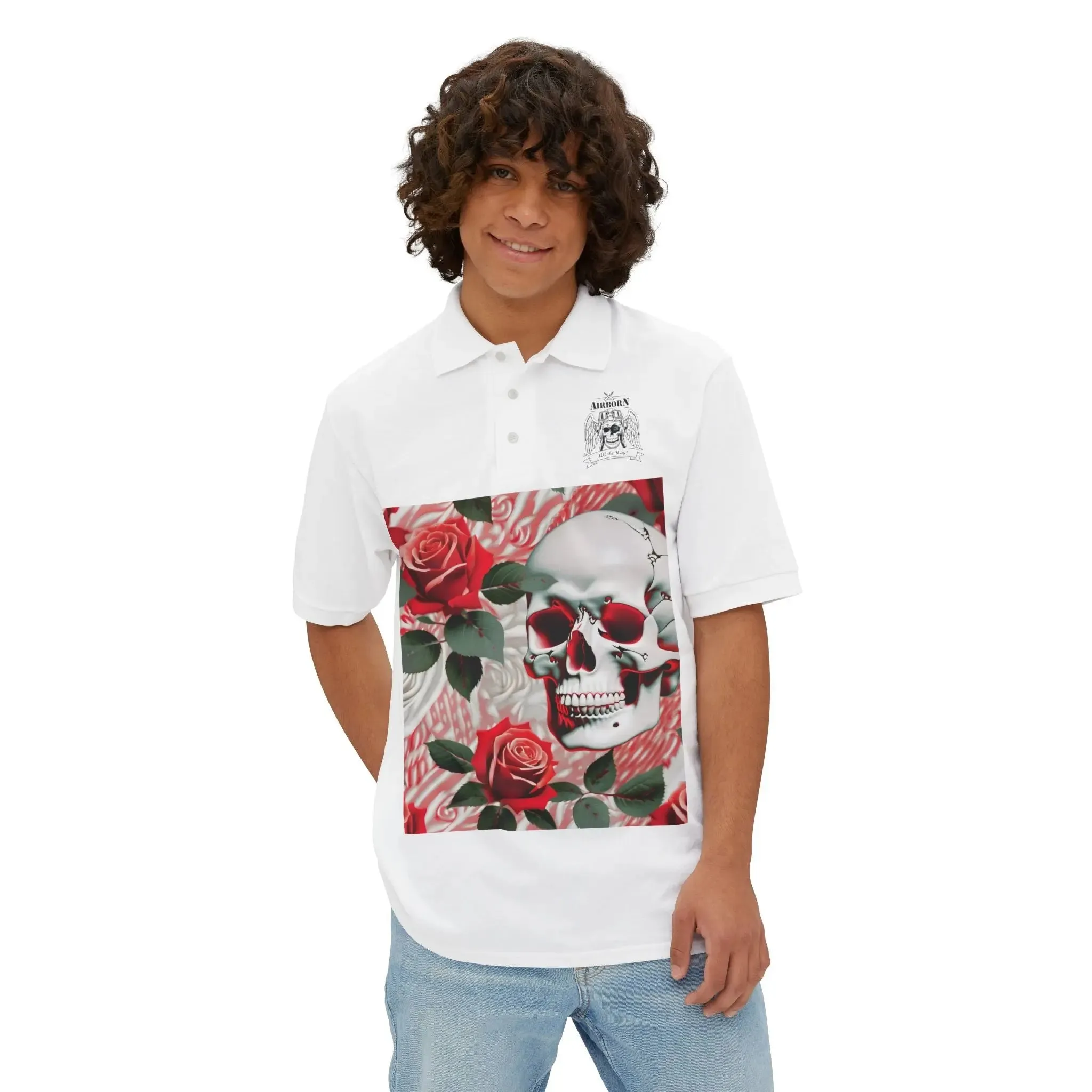 Skulls & Roses Men's Piqué Polo