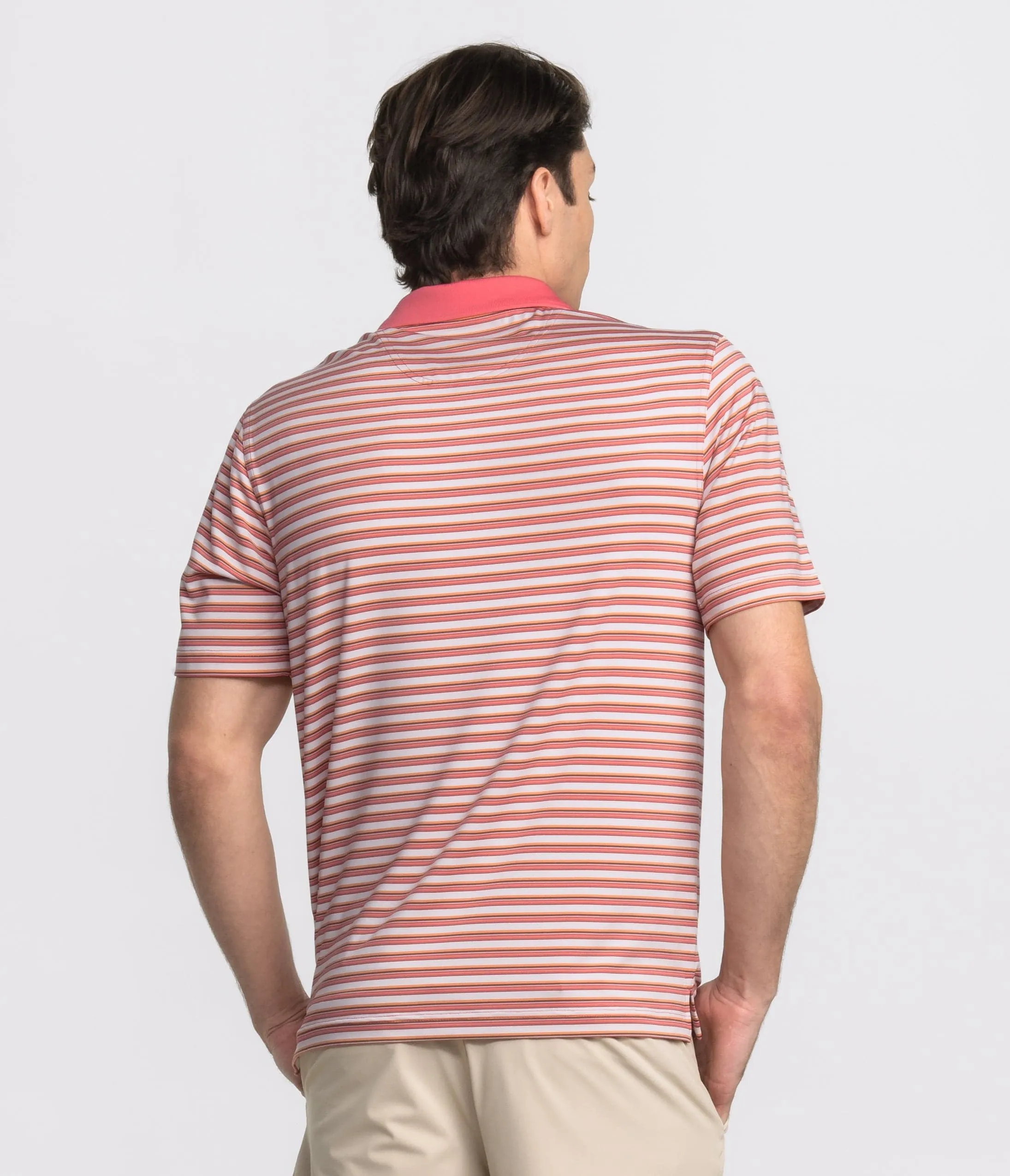 Somerset Stripe Polo - Dusty Sunrise