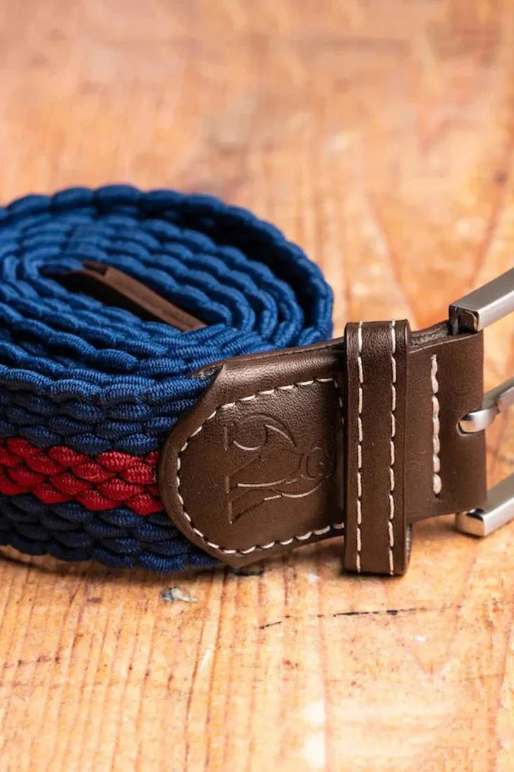 Swole Panda Blue / Burgundy Stripe Woven Belt