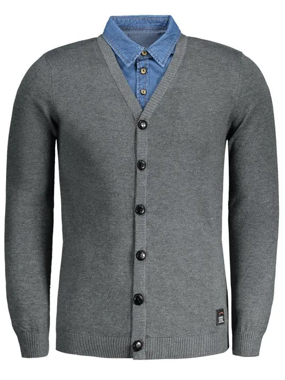 Trendy Button Up Mens Cardigan