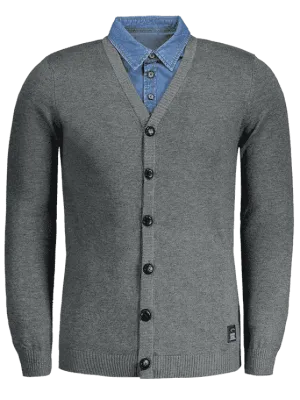 Trendy Button Up Mens Cardigan