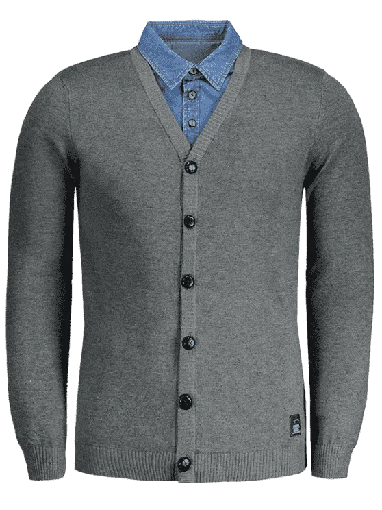 Trendy Button Up Mens Cardigan