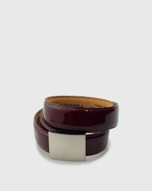 VINCENT& FRANKS / ROUGE 353M ITA MAROON PATENT LEATHER BELT